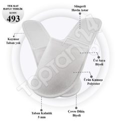 Tek Kullanımlık Havlu Terlik Tek Katlı