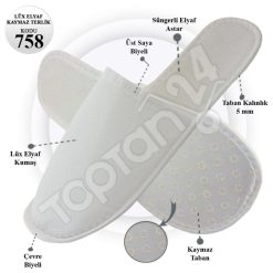 Tek Kullanımlık Lüx Elyaf Terlik – Kaymaz Taban