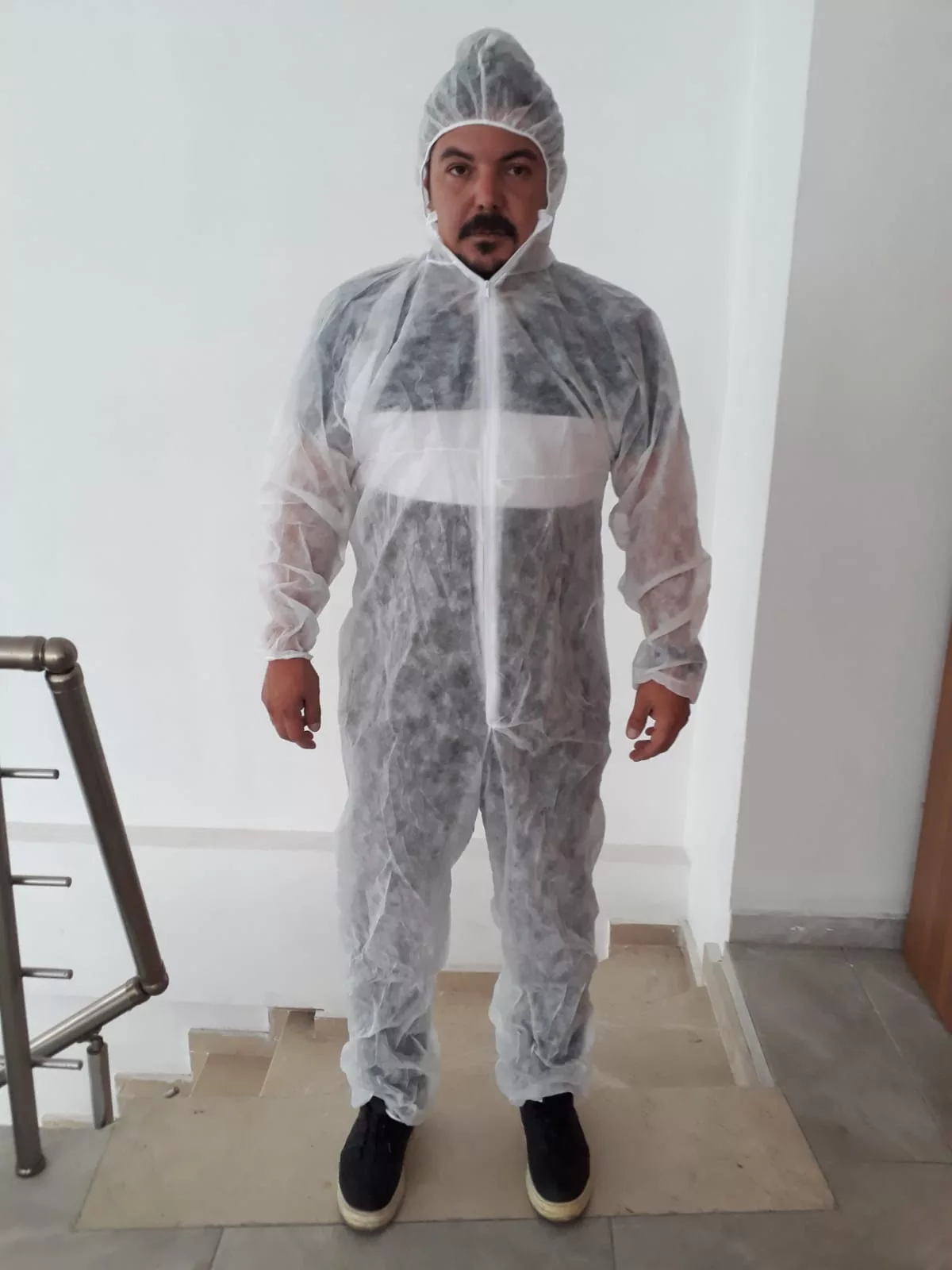 Tek Kullanımlık Ekonomik Tela Tulum XL - Görsel 5