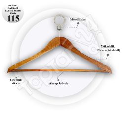 Otel Tipi Elbise Askısı Orijinal Halkalı