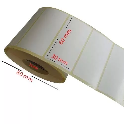 60x30 Vellum Etiket 1000 li Rulo