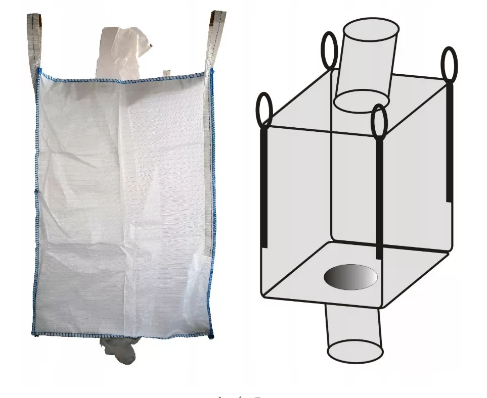 Big Bag Çuval 90X90X120 Alt Üst Bacalı